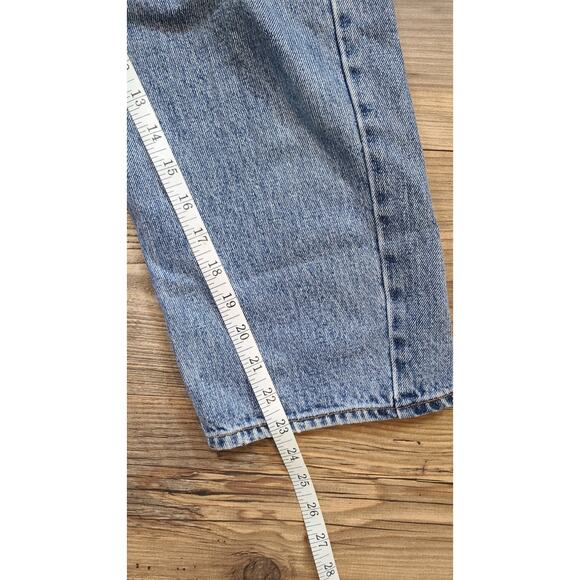 Gap Jeans Womens 10 Boy Fit Medium Wash Straight Crop 100% Cotton FLAW - Picture 7 of 7